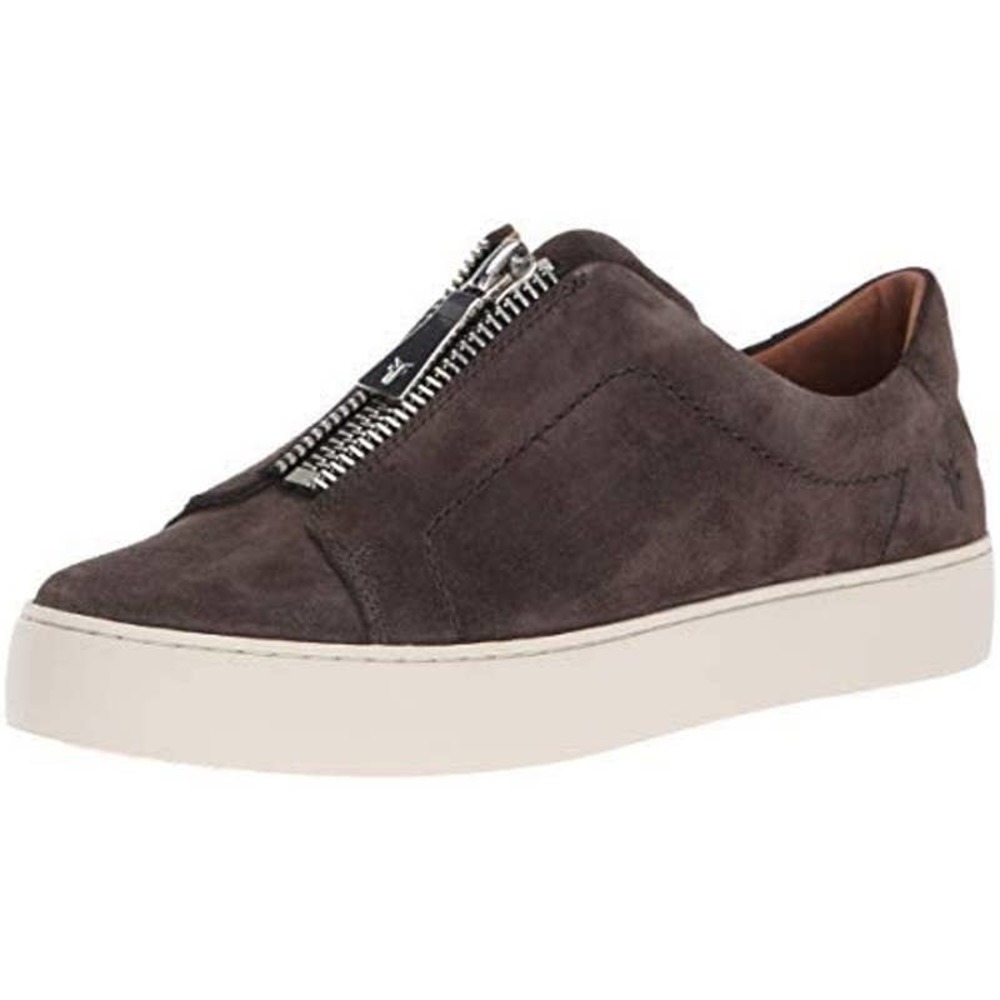 Frye Women's Lena Zip Low Sneaker in Grigio Size 8.5